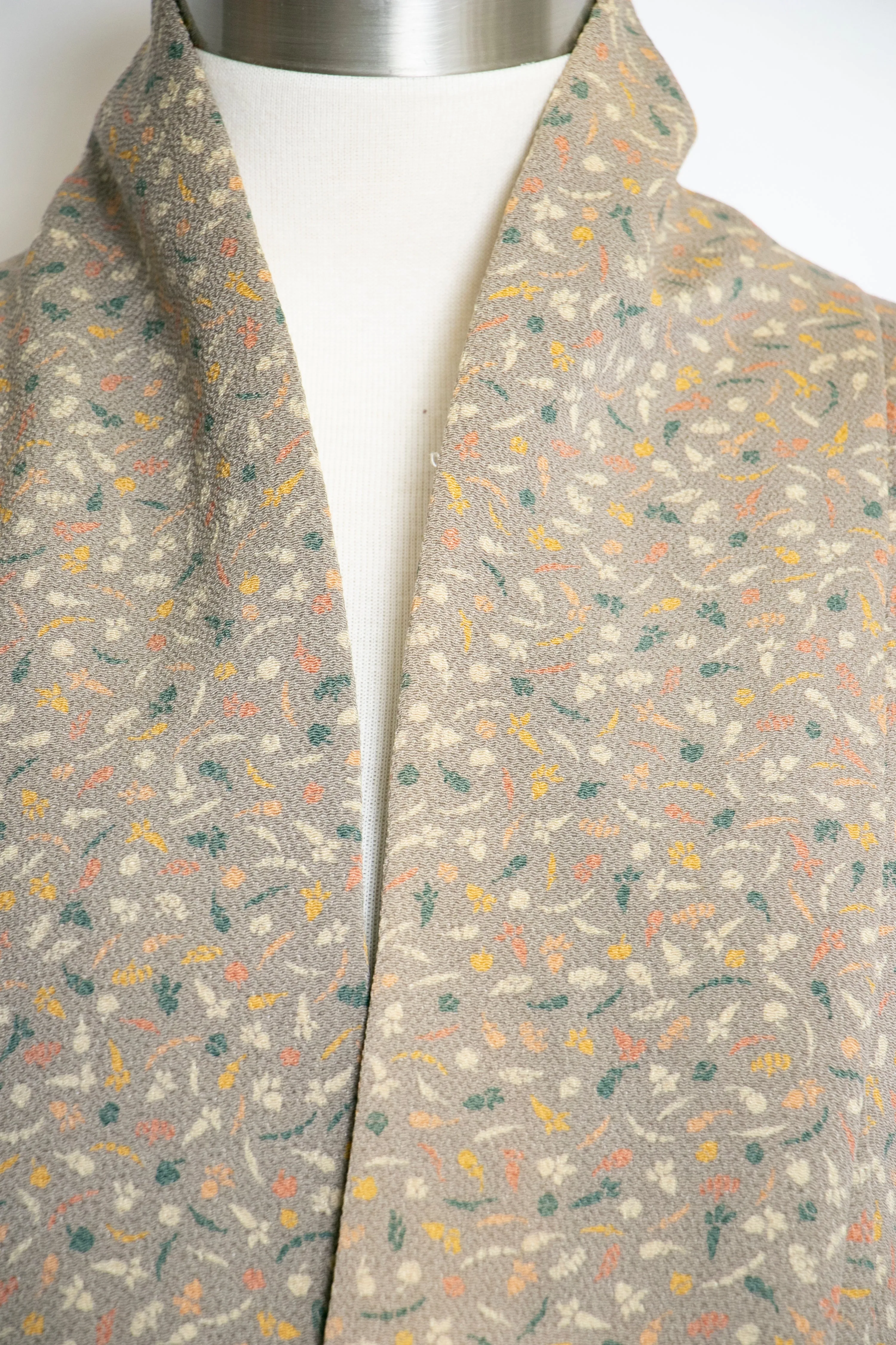 1960s Kimono Printed Rayon Japanese Robe