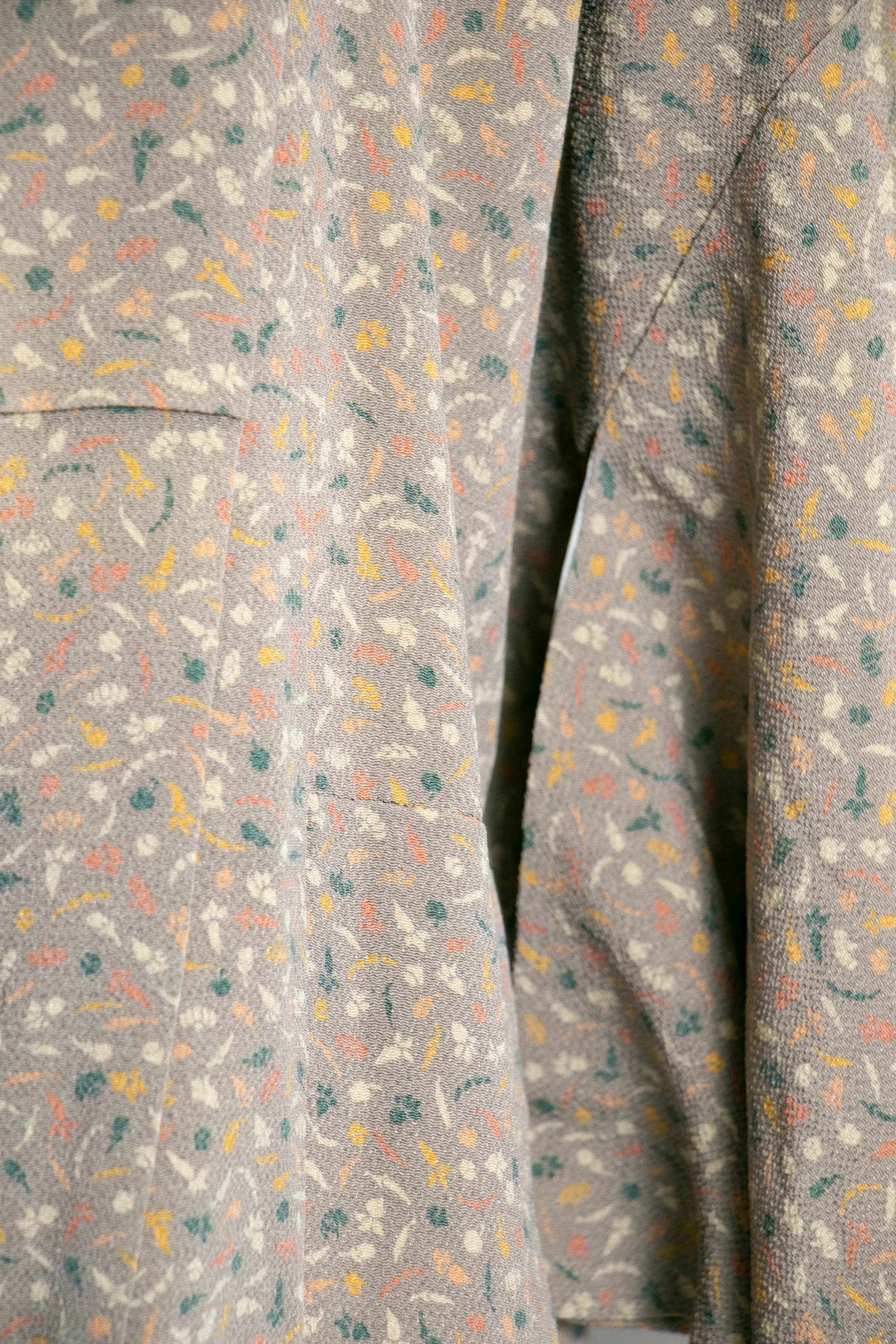 1960s Kimono Printed Rayon Japanese Robe