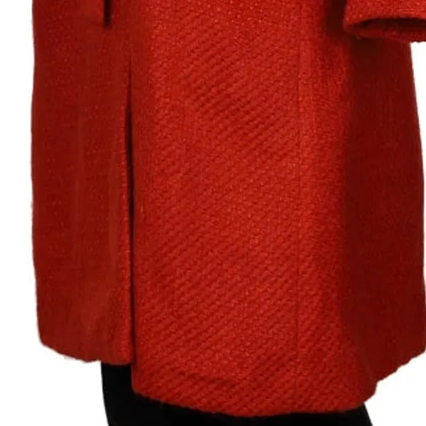 1970's Unbranded Overcoat - Large Orange Wool Blend