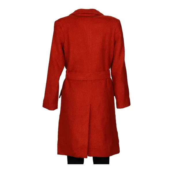 1970's Unbranded Overcoat - Large Orange Wool Blend