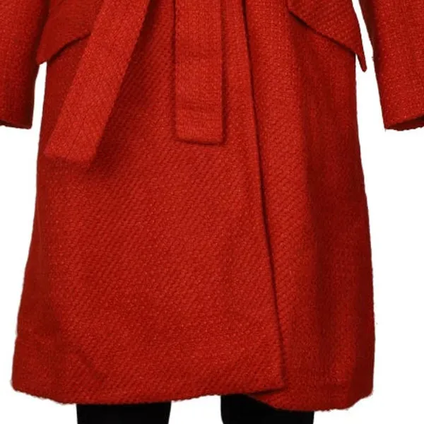 1970's Unbranded Overcoat - Large Orange Wool Blend