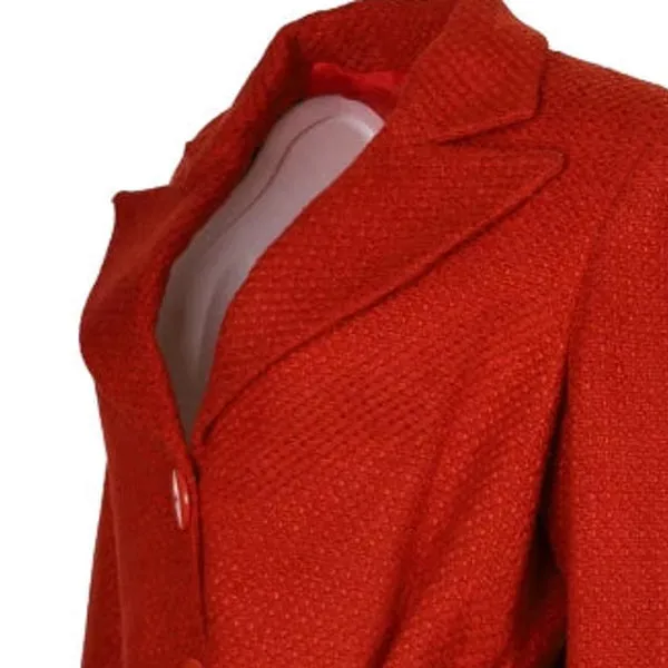 1970's Unbranded Overcoat - Large Orange Wool Blend