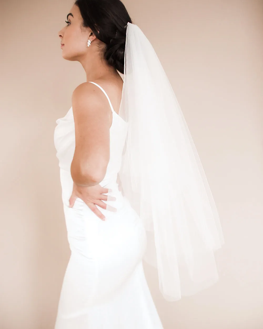 2-Layer Cut Edge Wedding Veil