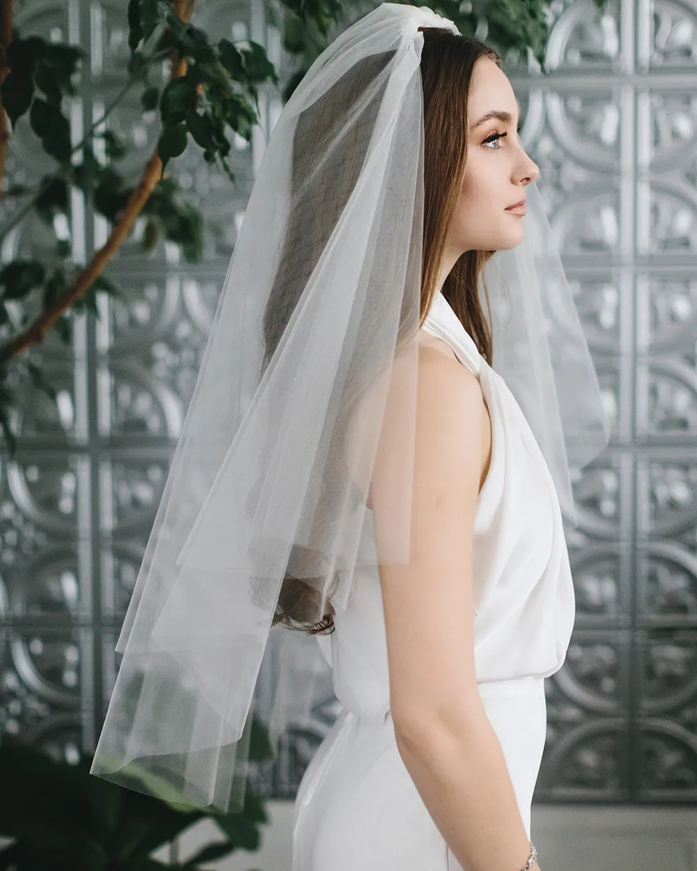 2-Layer Cut Edge Wedding Veil
