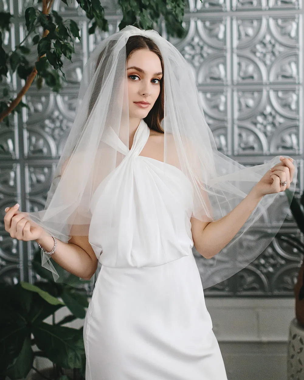 2-Layer Cut Edge Wedding Veil