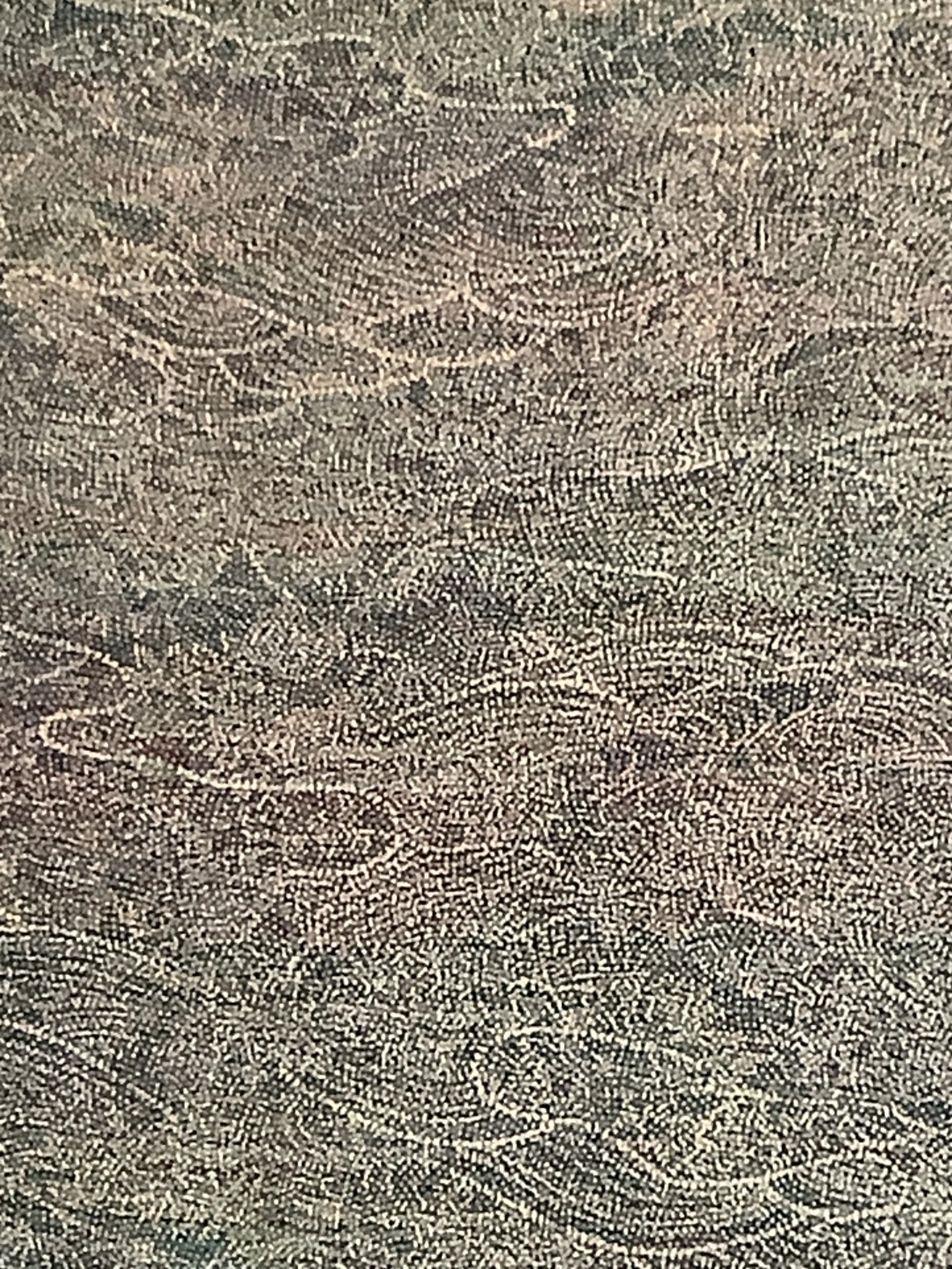 7822: 1960s Japanese Kimono Silk Fabric, Arai-Hari, 38in.Pc. Pixelated WavesMore