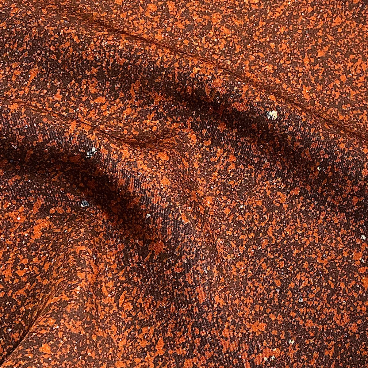 ALMOST GONE Copper Granite Vintage Kimono Silk from Japan, By the Yard #438