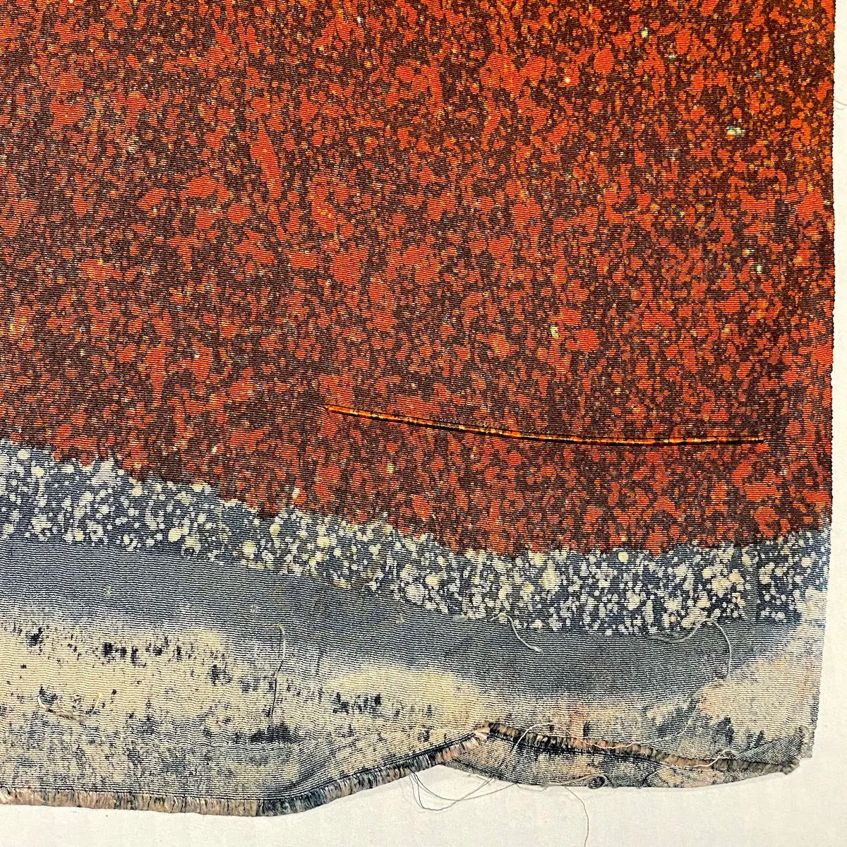 ALMOST GONE Copper Granite Vintage Kimono Silk from Japan, By the Yard #438