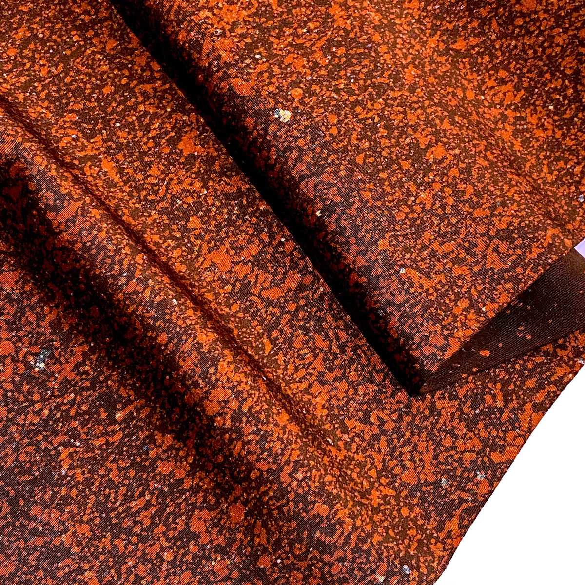 ALMOST GONE Copper Granite Vintage Kimono Silk from Japan, By the Yard #438