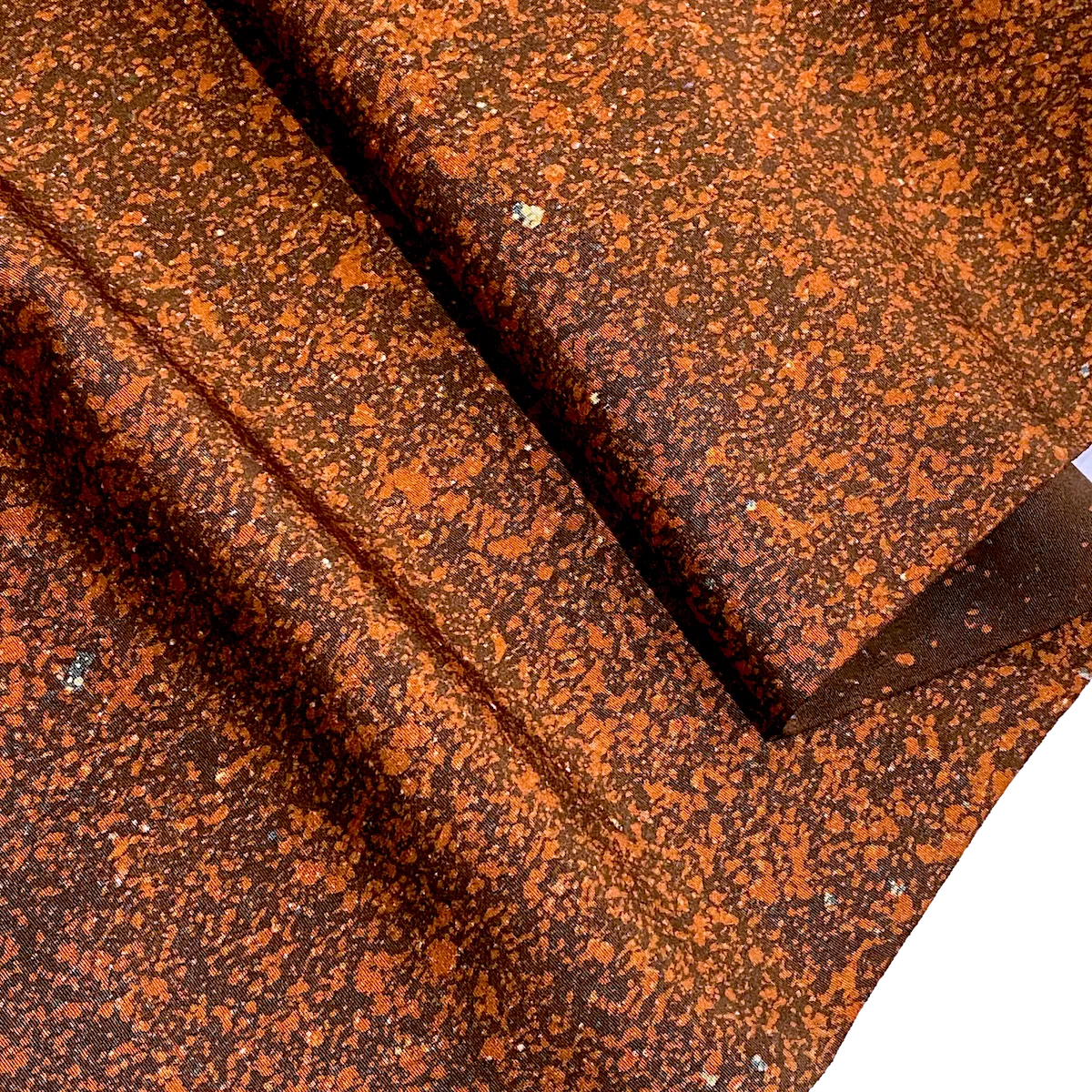 ALMOST GONE Copper Granite Vintage Kimono Silk from Japan, By the Yard #438