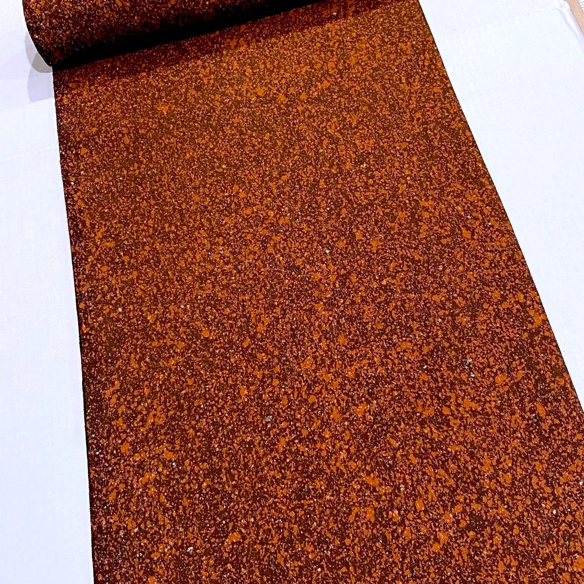 ALMOST GONE Copper Granite Vintage Kimono Silk from Japan, By the Yard #438
