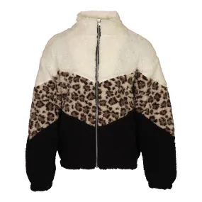 Animal Colorblock Sherpa Jacket