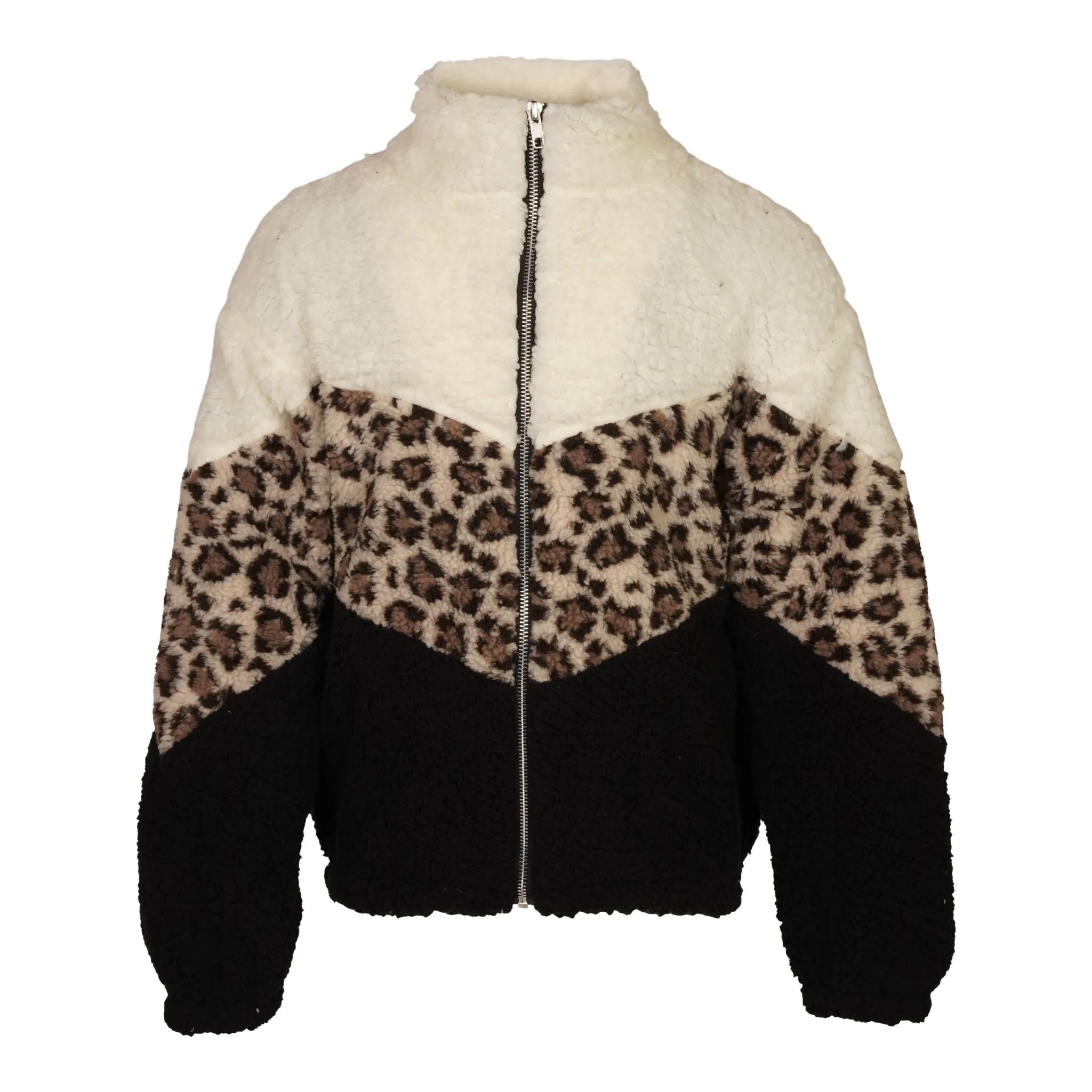 Animal Colorblock Sherpa Jacket
