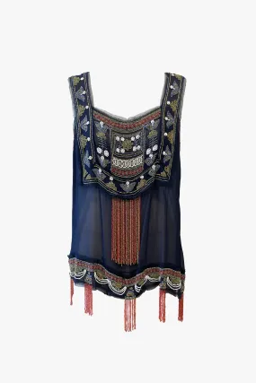 Anna Sui Beaded Cami Top