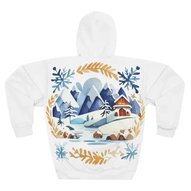 Aop Unisex Pullover Hoodie Winter Magic