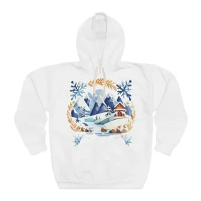 Aop Unisex Pullover Hoodie Winter Magic