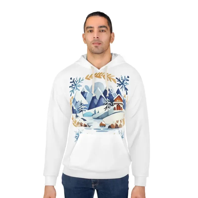Aop Unisex Pullover Hoodie Winter Magic
