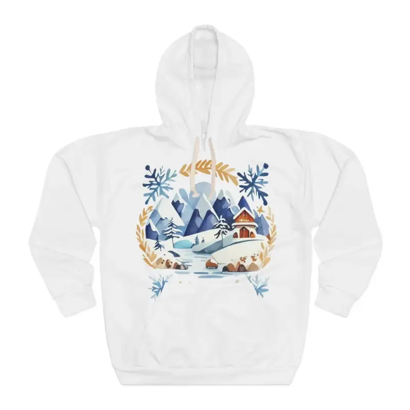Aop Unisex Pullover Hoodie Winter Magic