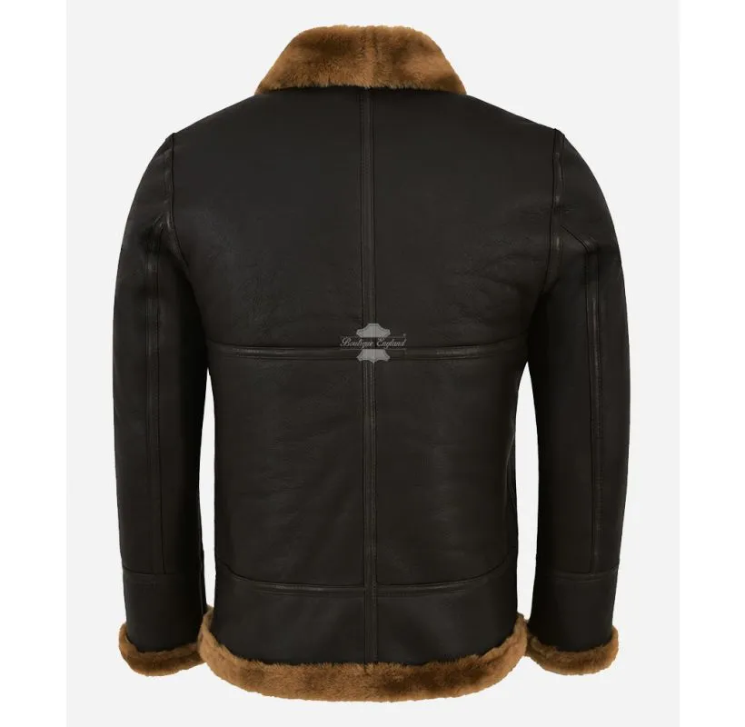 AVIATOR'S CHOICE B3 JACKET Brown CLASSIC SHEARLING SHEEPSKIN BOMBER JACKET