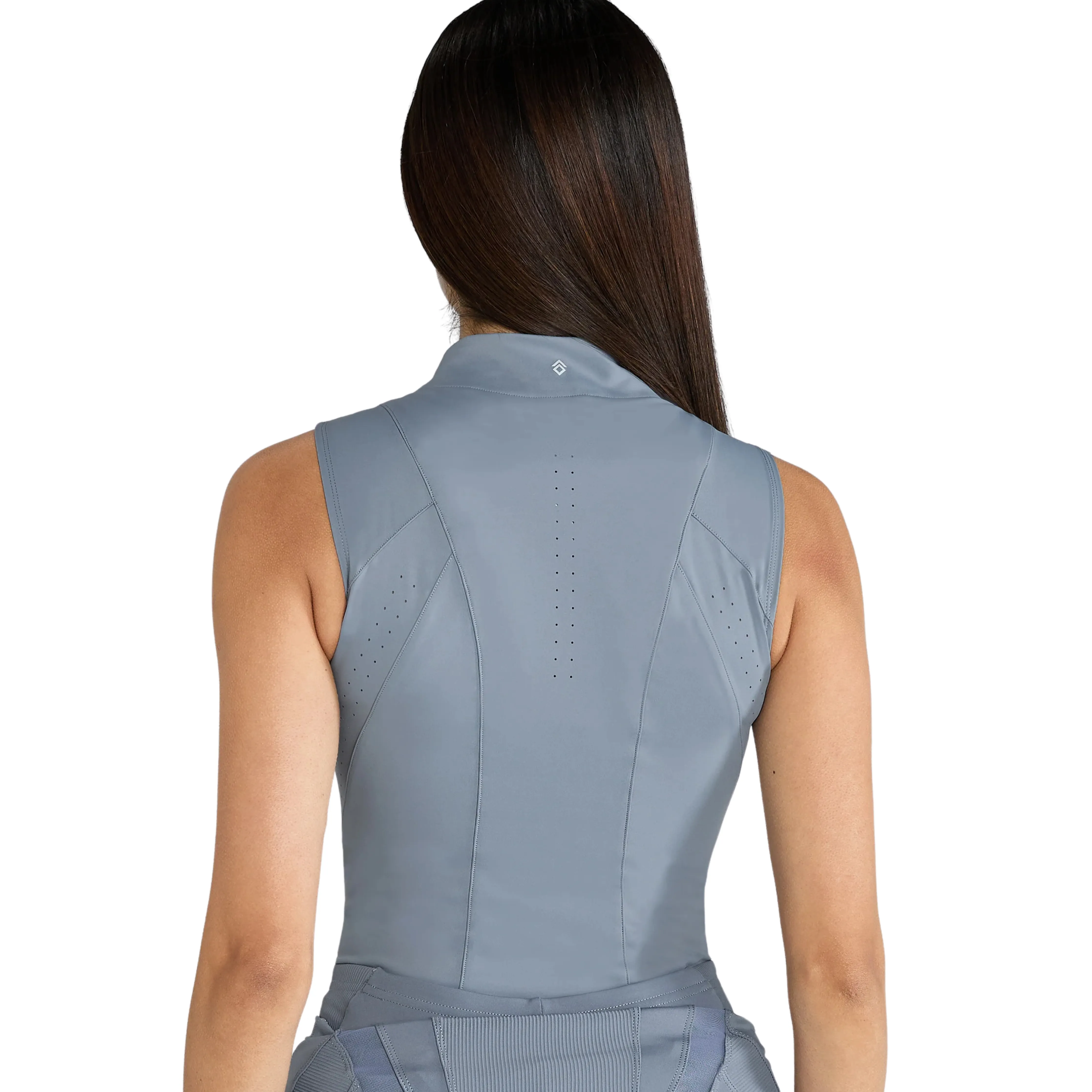 Aztec Diamond Sleeveless Base Layer - Ash Blue