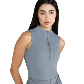Aztec Diamond Sleeveless Base Layer - Ash Blue