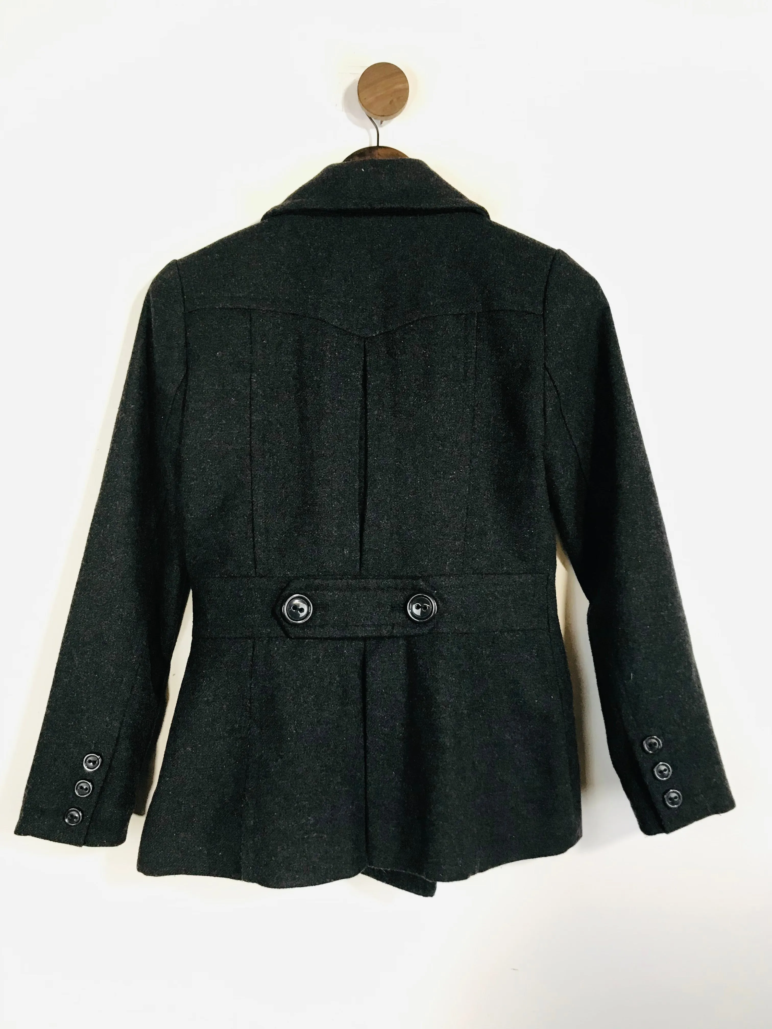Banana Republic Women's Wool Crop Overcoat Coat | XS UK6-8 | Grey