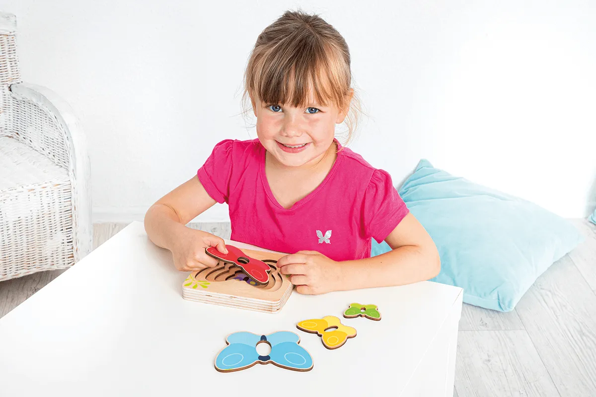 Beleduc Layer-Puzzle Little Butterfly Sorting Size 小蝴蝶大至小排列多層拼圖