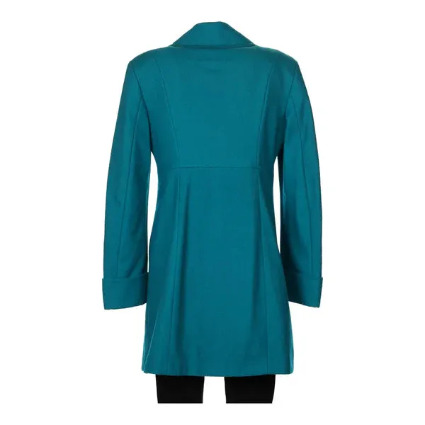 Benetton Overcoat - Large Teal Wool Blend