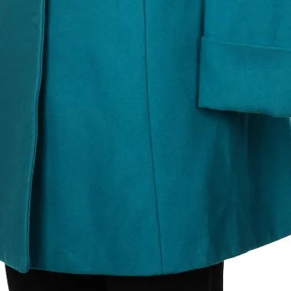 Benetton Overcoat - Large Teal Wool Blend