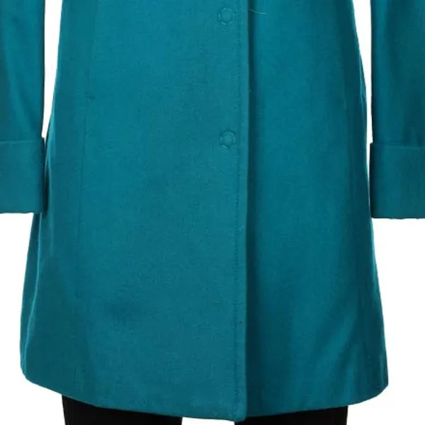 Benetton Overcoat - Large Teal Wool Blend