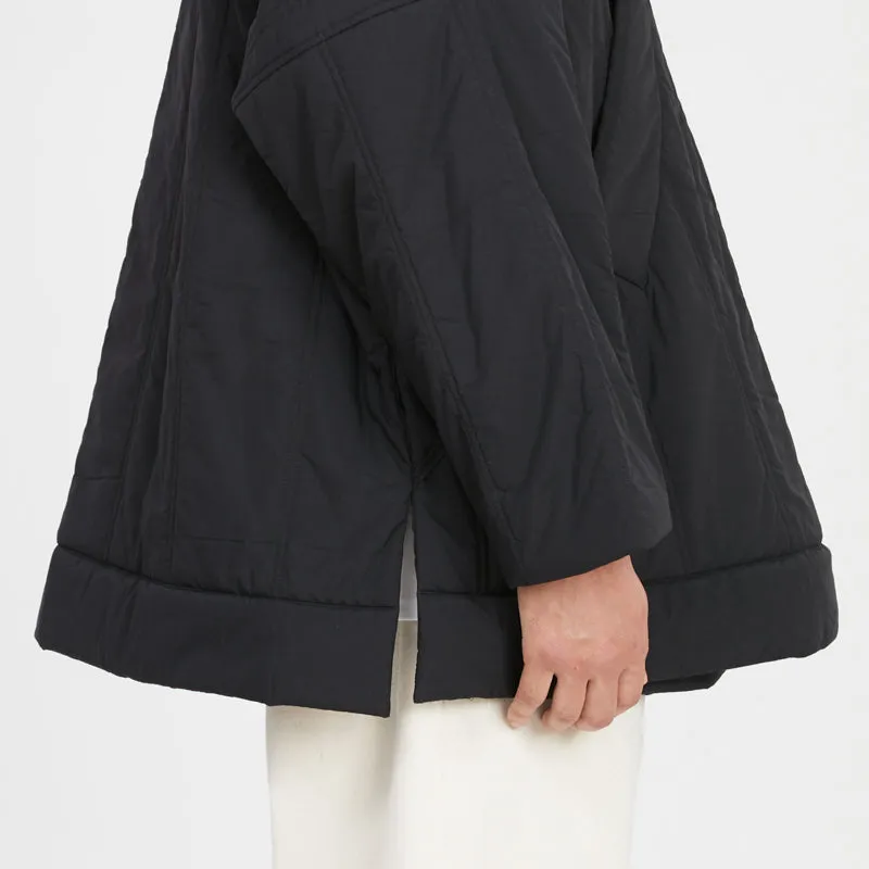 Big Folk Robe - Black Quilted Recycled Nylon WR