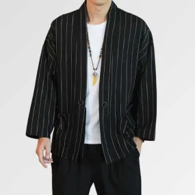 Black and White Kimono Jacket 'Kaito'