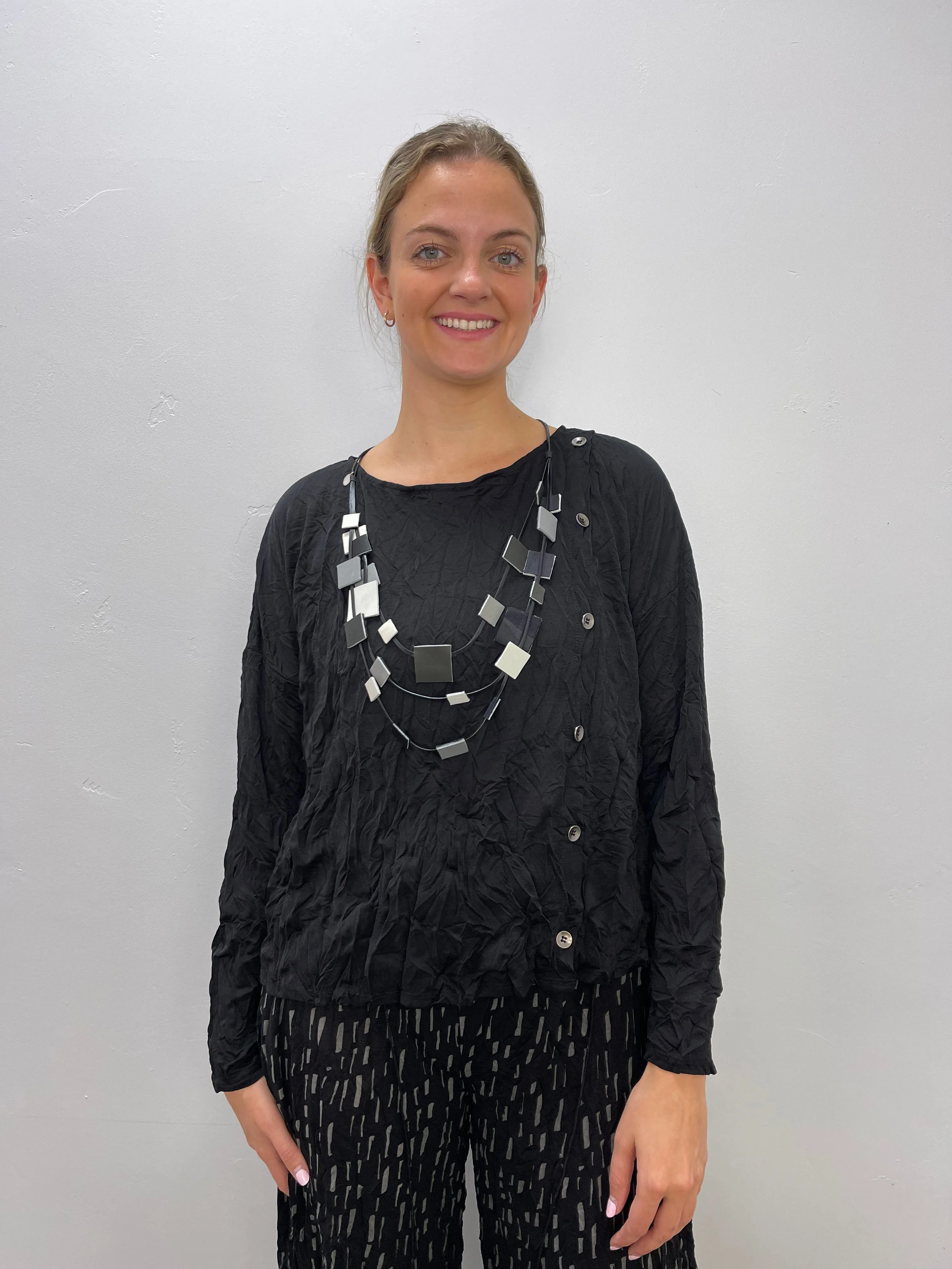 Black Mesh Long Sleeve Allie Top