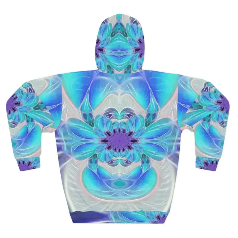 Blue Abstract Art Pullover Hoodie for Cozy Vibes