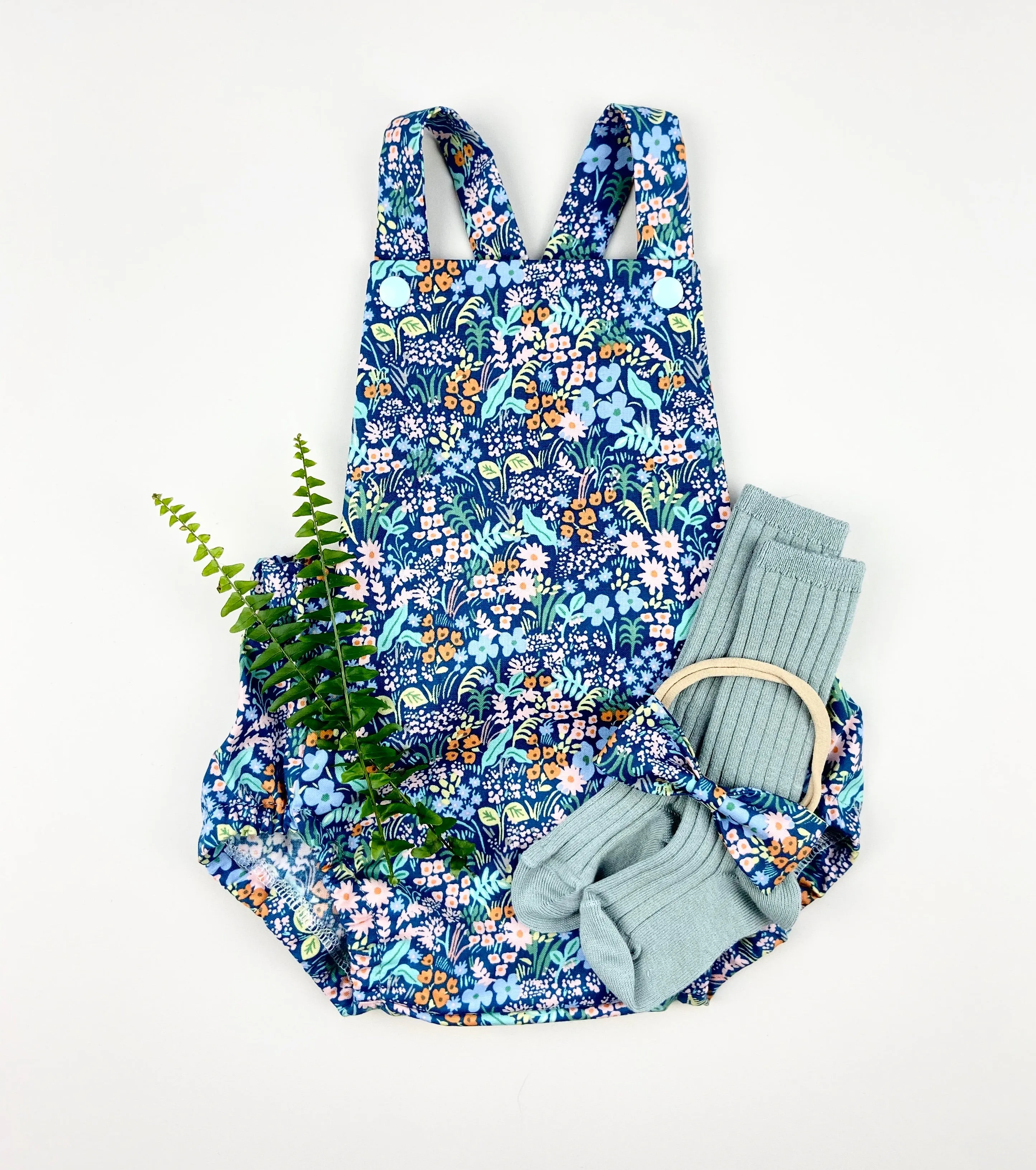BLUE MEADOW SHORT ROMPER