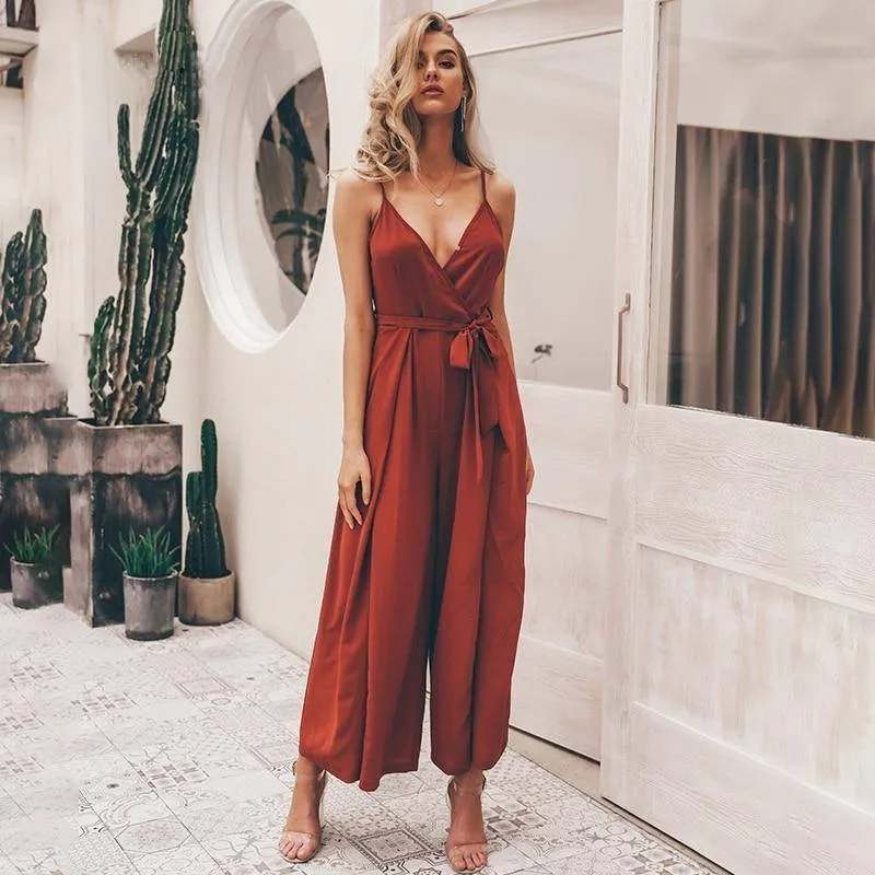 Boho Chic Onsie -Spaghetti Strap rusty red