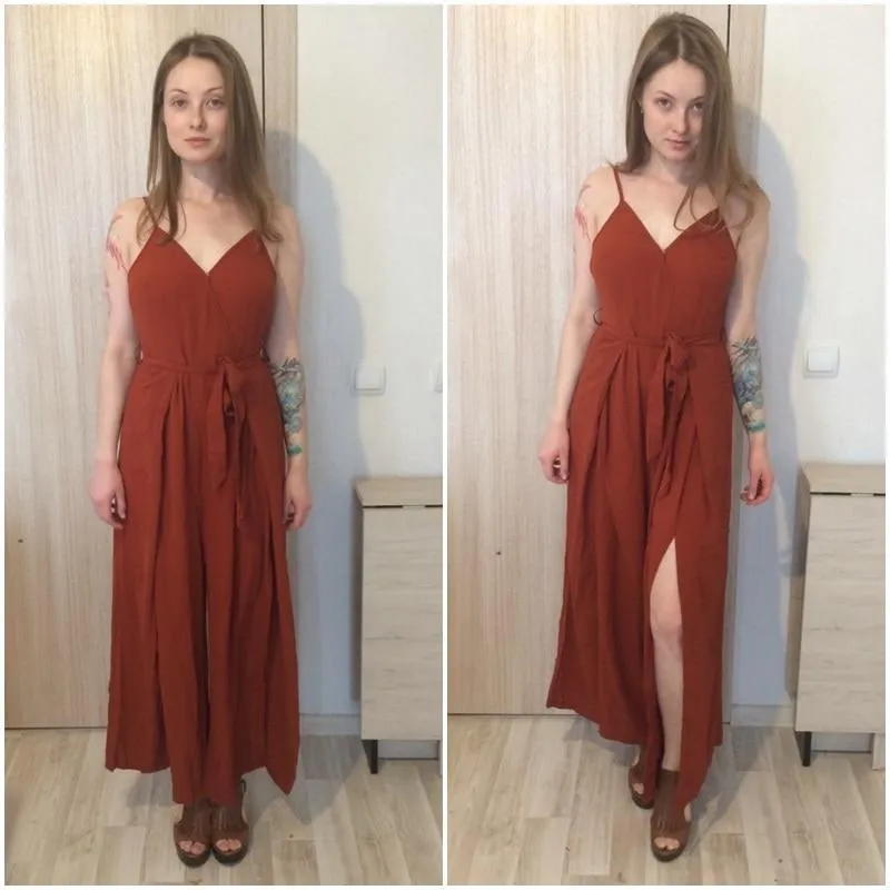 Boho Chic Onsie -Spaghetti Strap rusty red