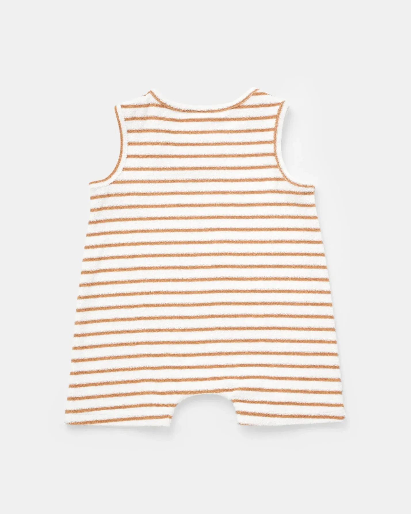 Brodie Romper - Tan Stripe