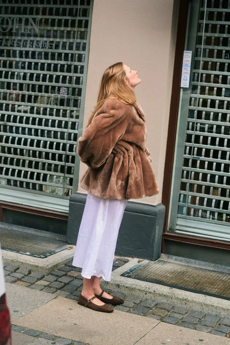Brown Faux Fur Coat