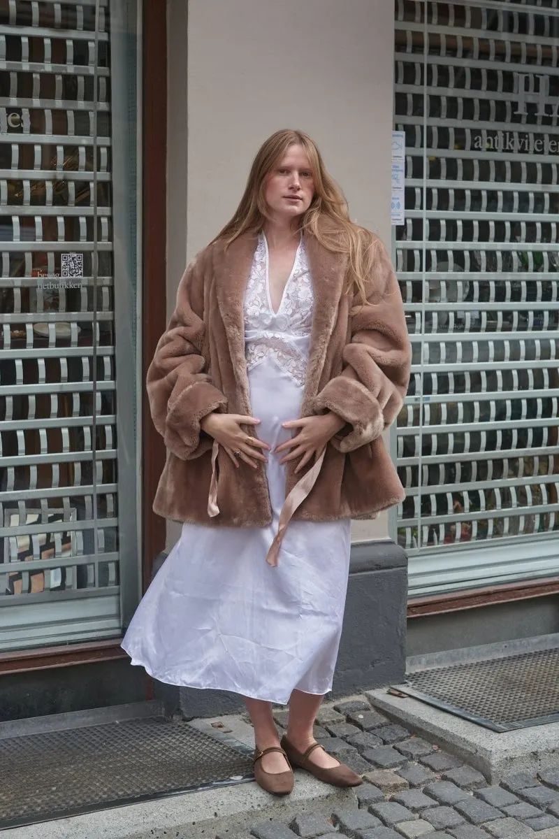 Brown Faux Fur Coat