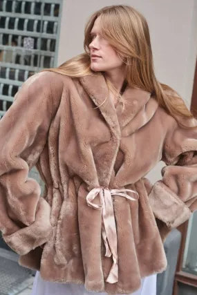 Brown Faux Fur Coat