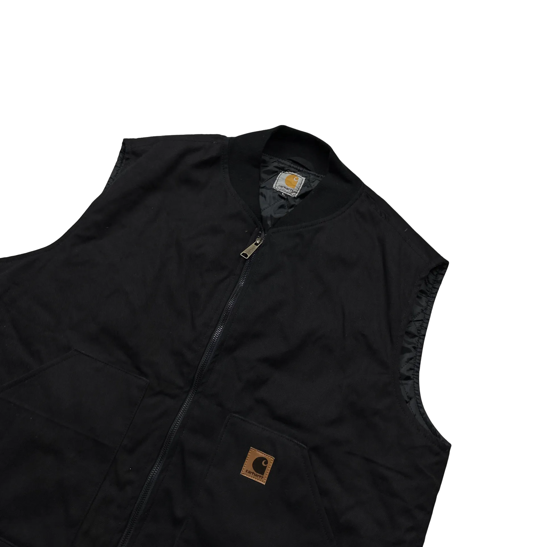Carhartt Black Reworked Quilted Gilet - Large