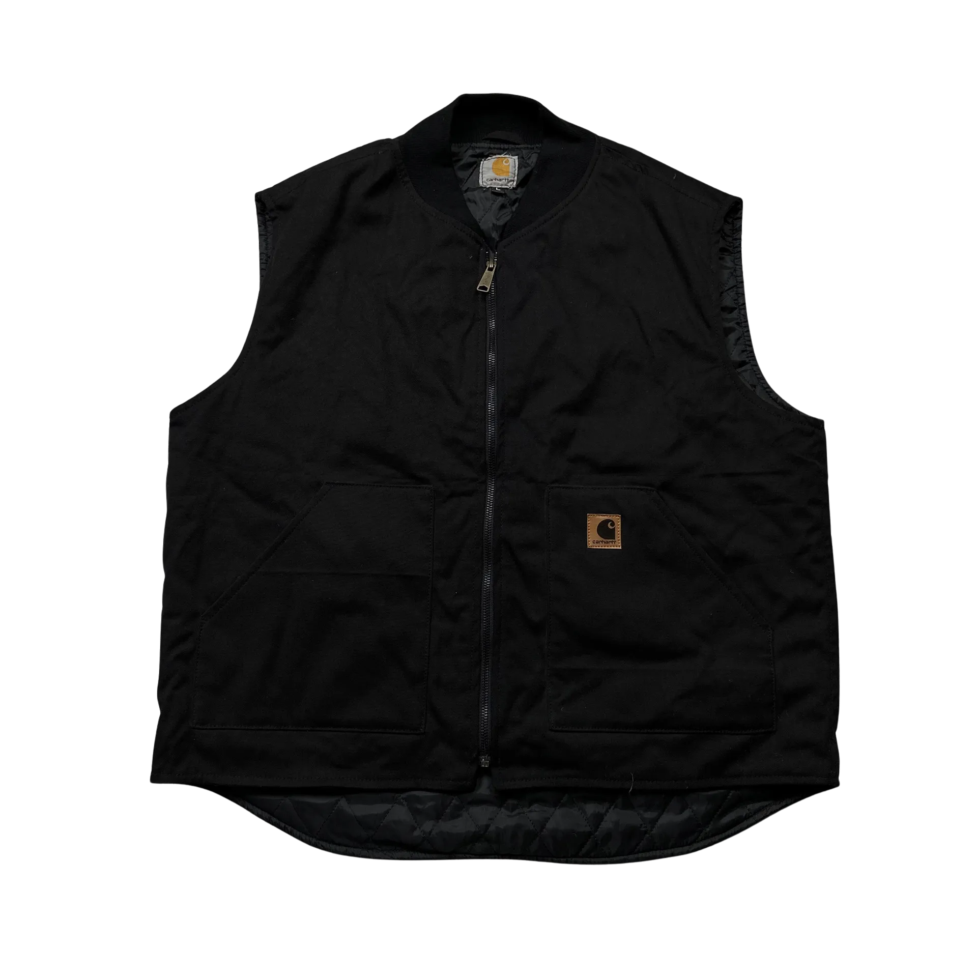 Carhartt Black Reworked Quilted Gilet - Large