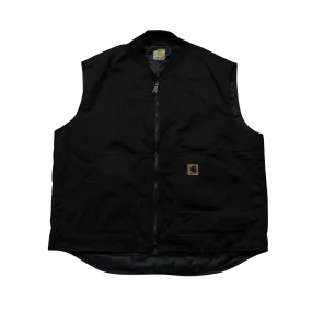 Carhartt Black Reworked Quilted Gilet - Large