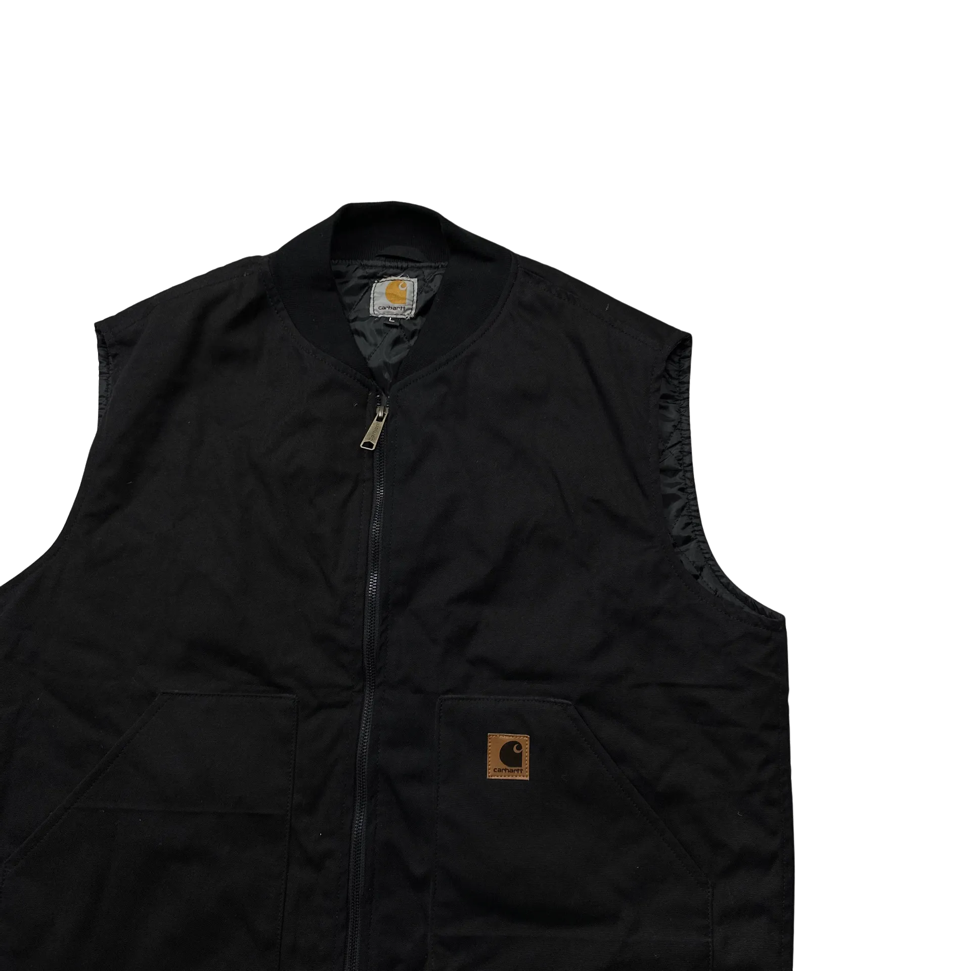 Carhartt Black Reworked Quilted Gilet - Large