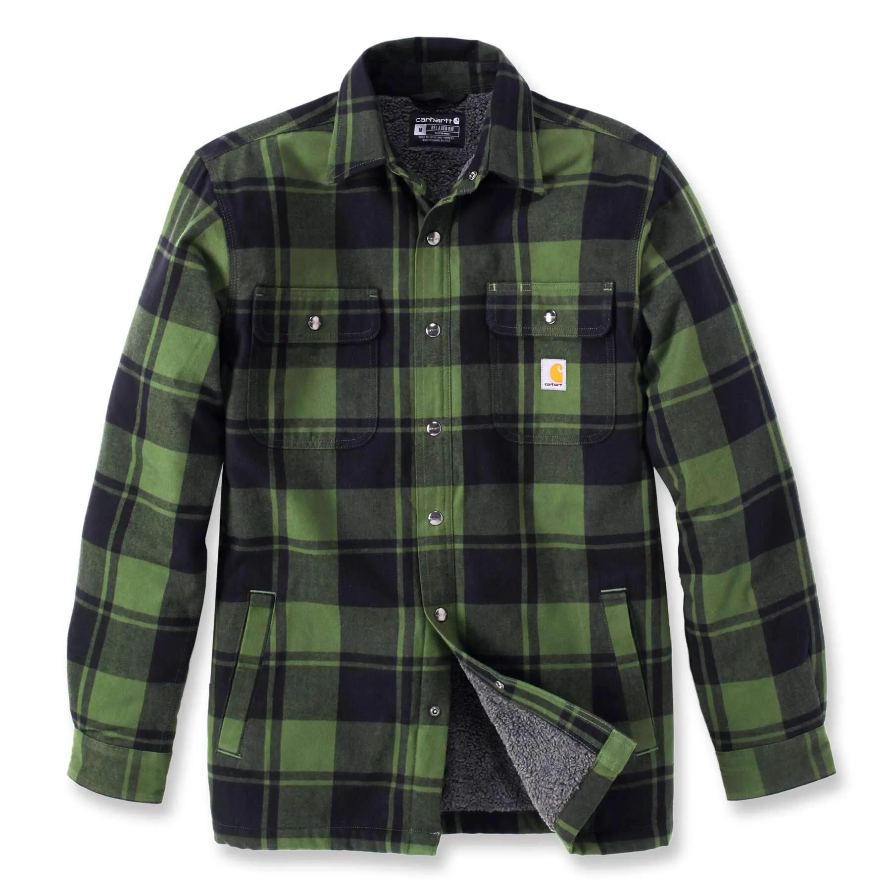 Carhartt Heavyweight Flannel Relaxed Fit Sherpa-Lined Shirt Jacket 105939
