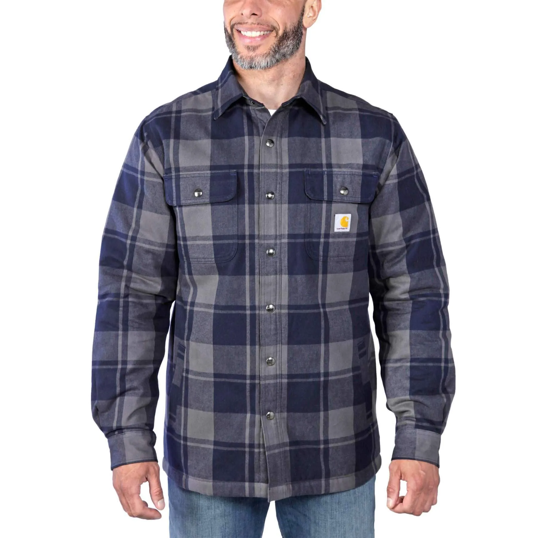 Carhartt Heavyweight Flannel Relaxed Fit Sherpa-Lined Shirt Jacket 105939