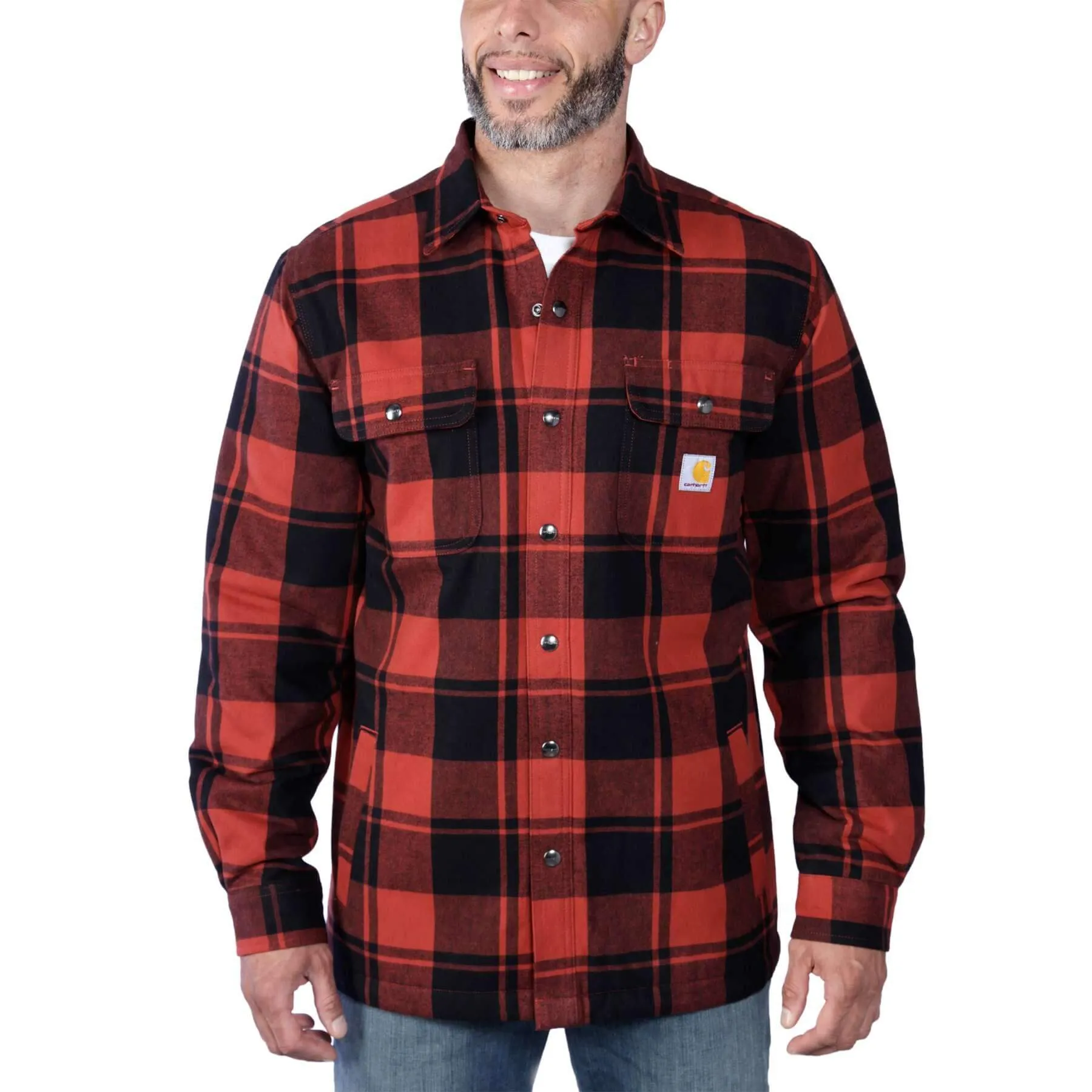Carhartt Heavyweight Flannel Relaxed Fit Sherpa-Lined Shirt Jacket 105939