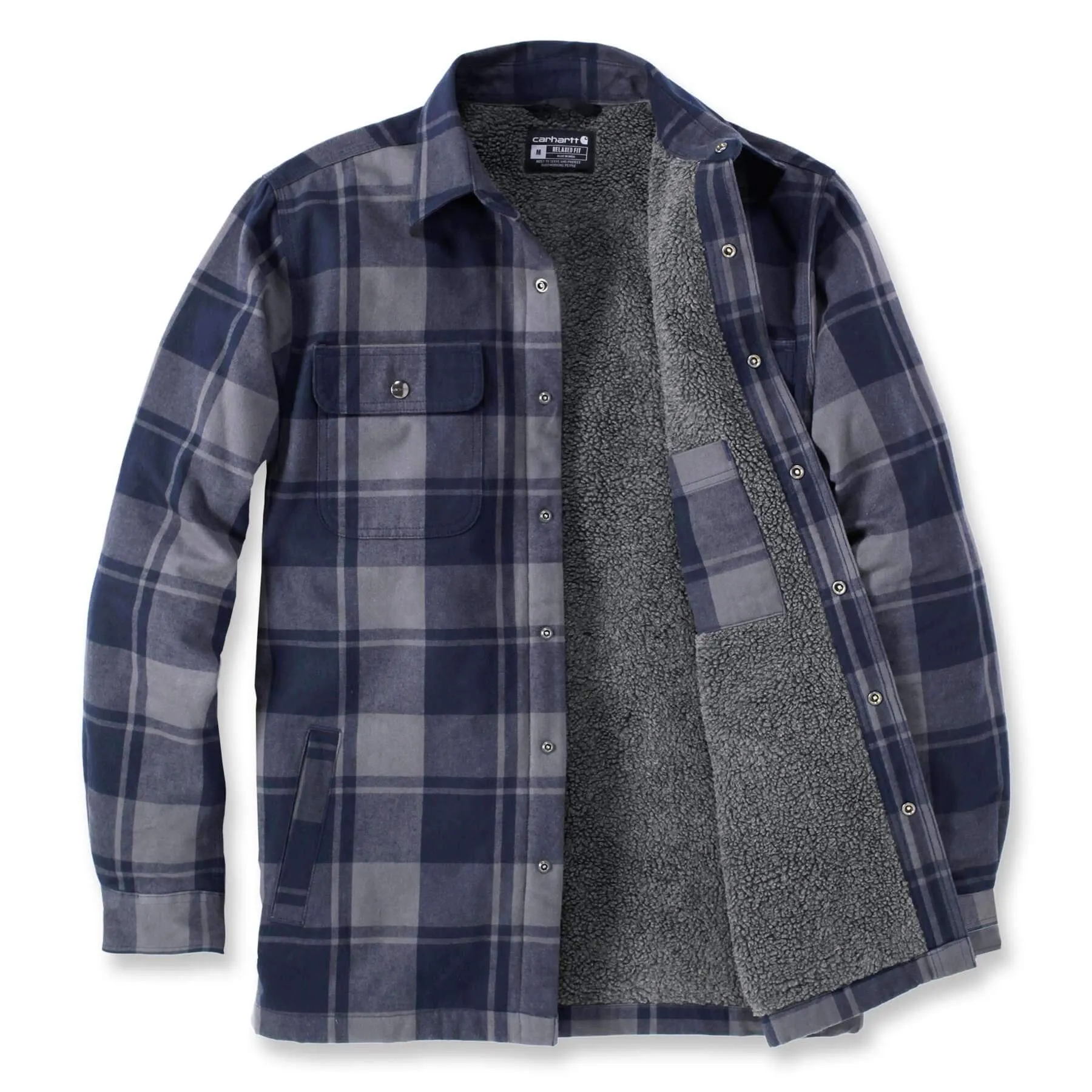 Carhartt Heavyweight Flannel Relaxed Fit Sherpa-Lined Shirt Jacket 105939