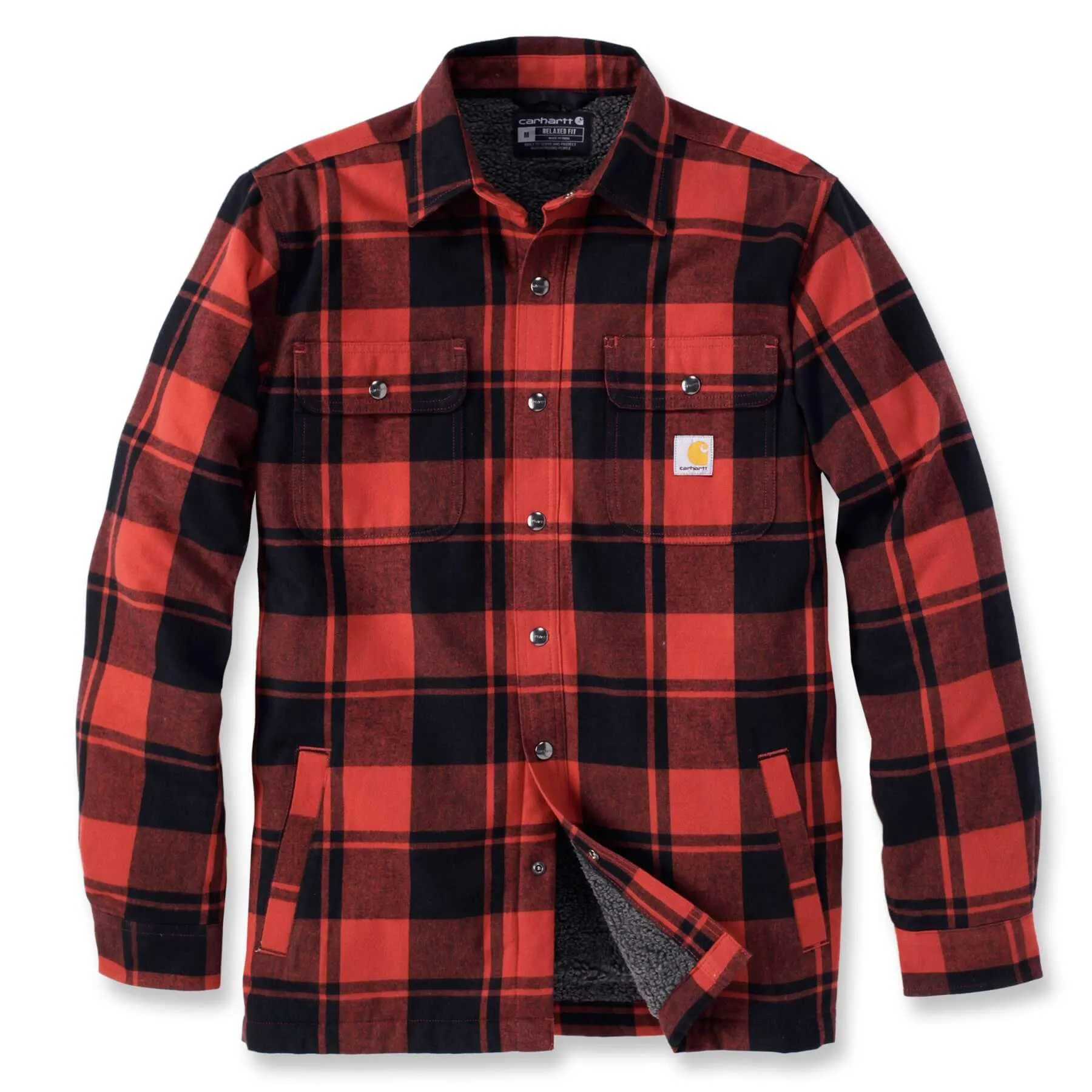 Carhartt Heavyweight Flannel Relaxed Fit Sherpa-Lined Shirt Jacket 105939